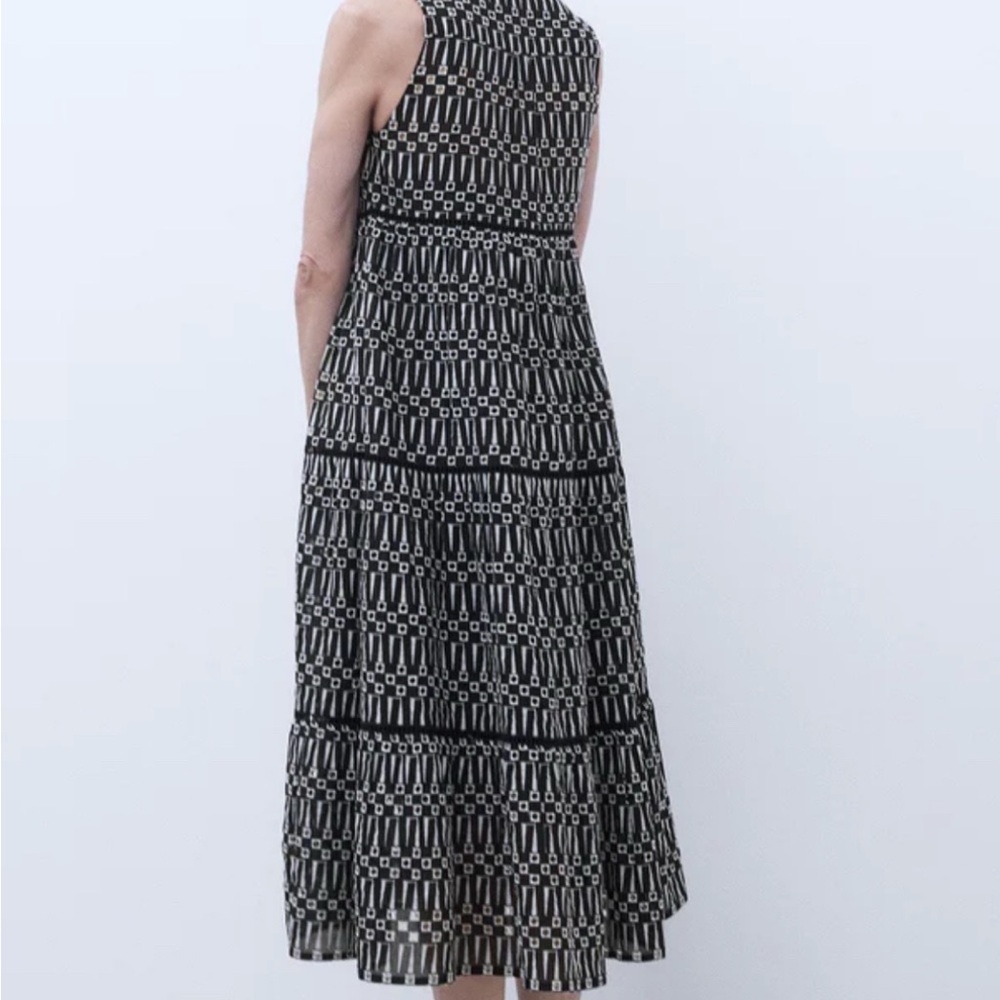 Like new Women’s Adolfo Dominguez button down eyelet shirt dress size 4 - Picture 3 of 11